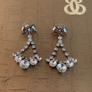 Betsy Johnson bow chandelier earrings